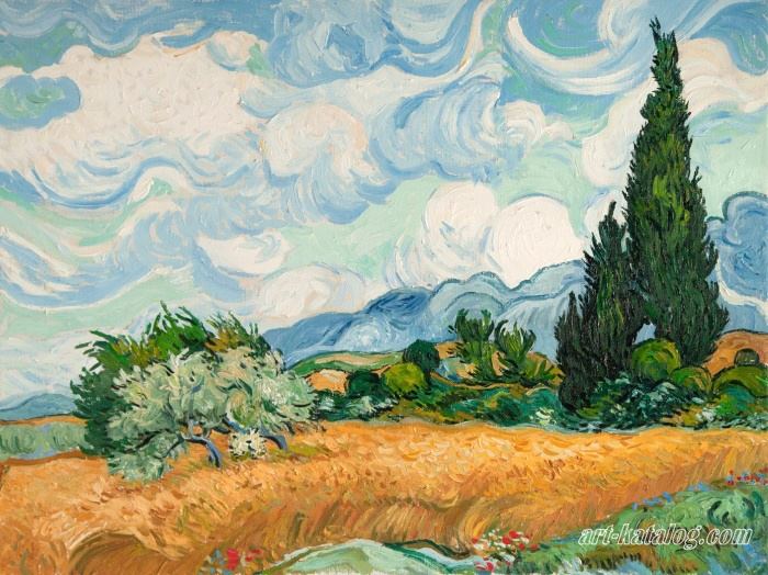 Wheatfield with Cypresses. Vincent Van Gogh