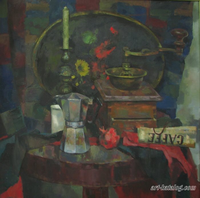 Still life with a coffee grinder