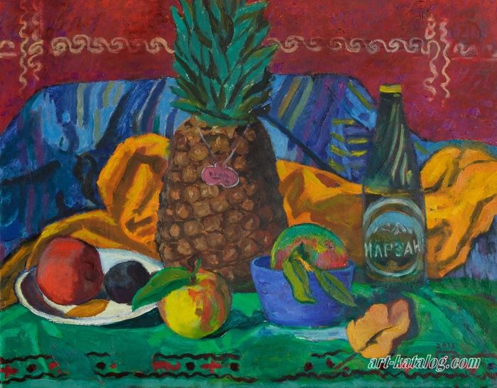 Still life with a pineapple