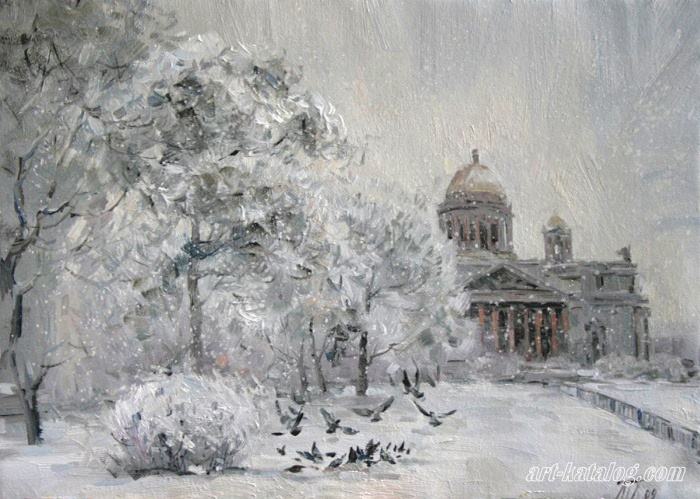Snow-covered Petersburg