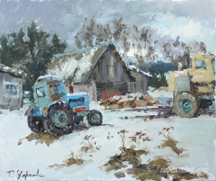 A Grayish Winter Day. Village «Svetloe»