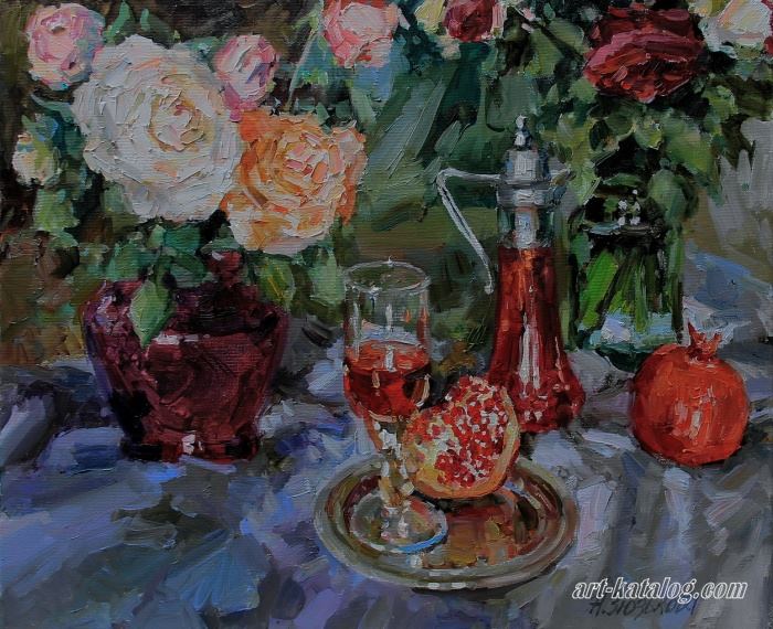 Roses, Wine and Pomegranates