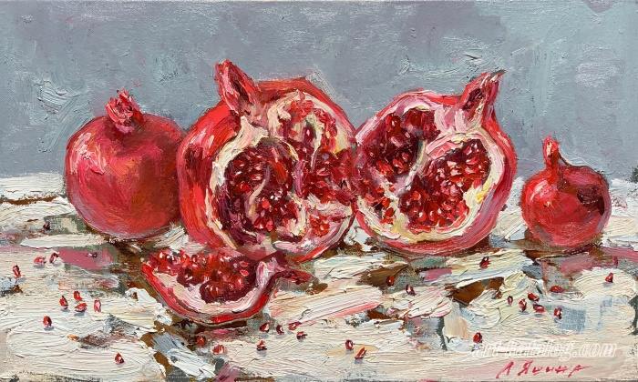 Ruby pomegranates
