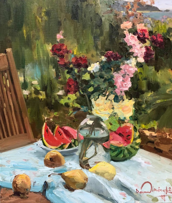 Southern still life with roses