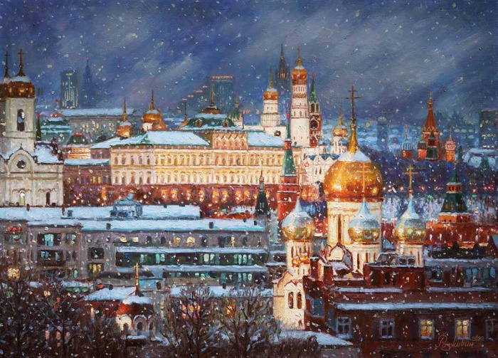 The magic of snowy Moscow