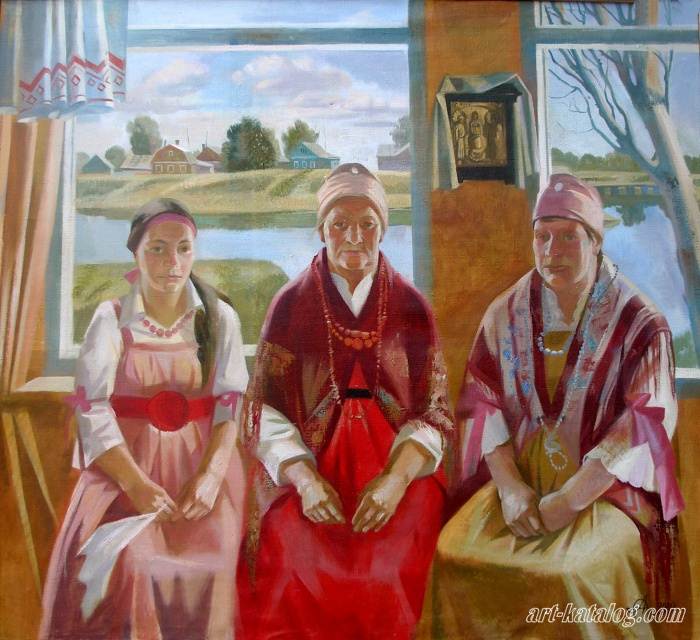 Karelian women of Shueretzkoe village. Three ages