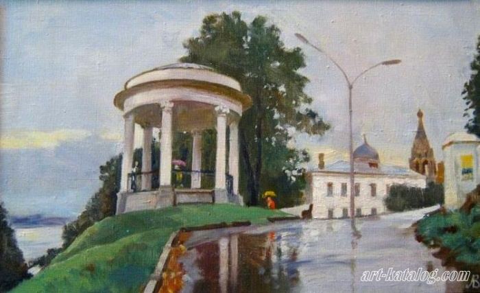 Yaroslavl. Rain on the Embankment