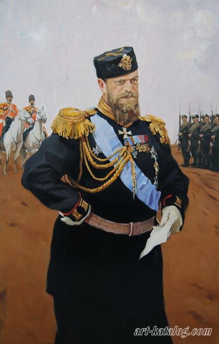 Портрет Александра III с рапортом в руках. Валентин Серов