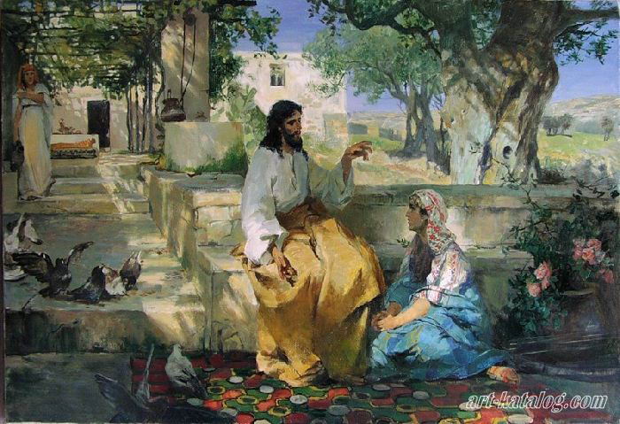 Христос в доме Марфы и Марии, Генрих Семирадский