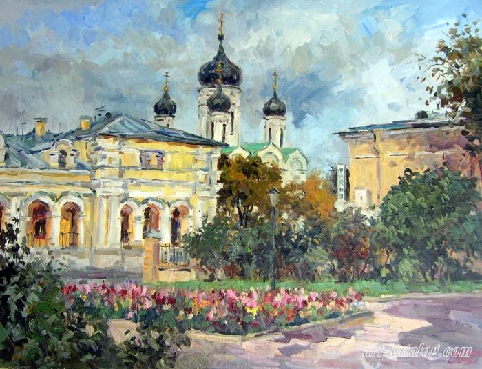 Pushkin town. The dome of St.Catherine