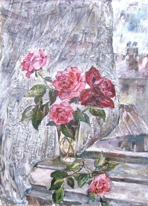 Roses on the window