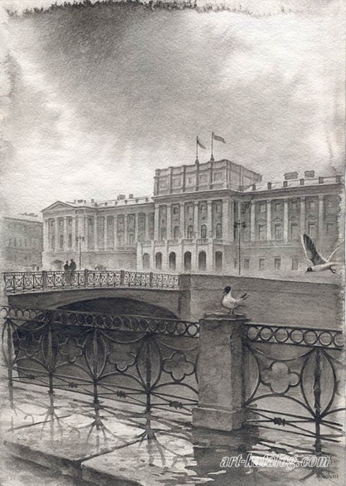 Мариинский дворец и Синий мост