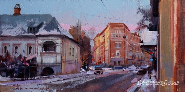 Winter evening at Spiridonovka