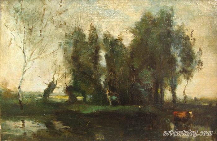 Trees on a Swamp, Jean Baptiste Camille Corot
