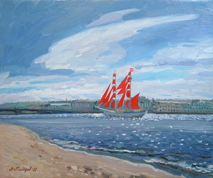 Scarlet Sails. Light wind