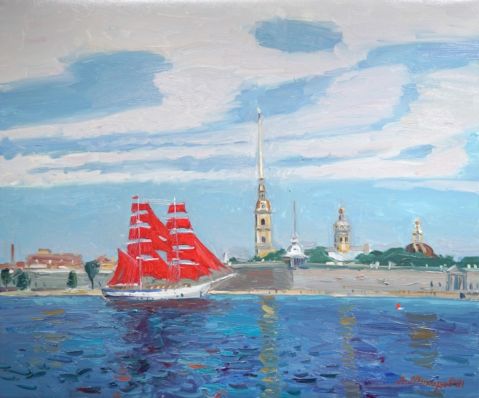 Scarlet sails in St. Petersburg