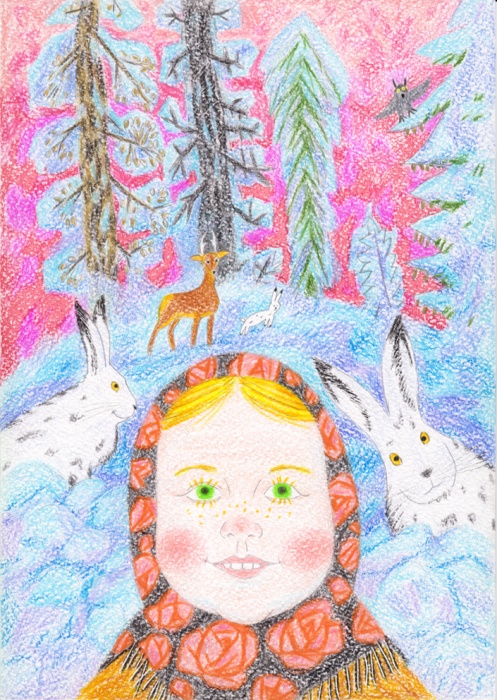Girl in the forest