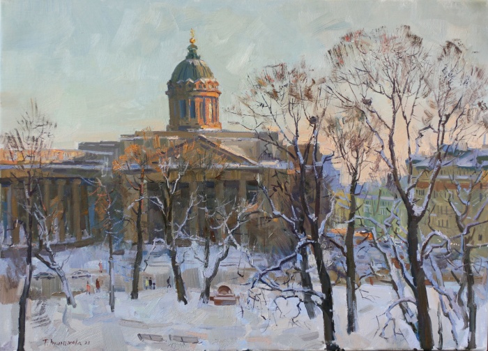 Зимний день у Казанского