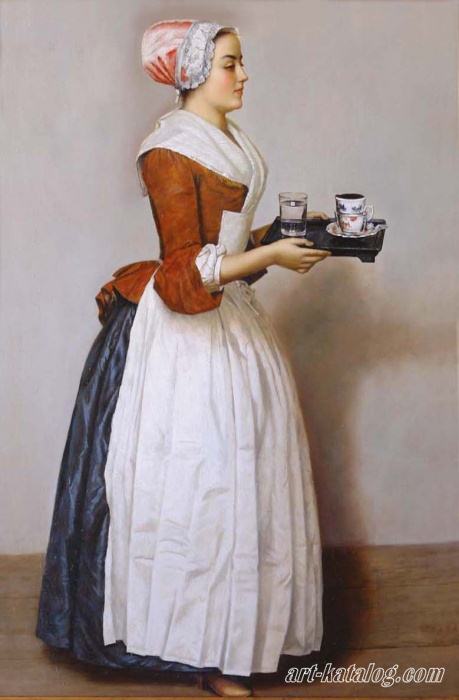 The Chocolate Girl, Etienne Liotard 
